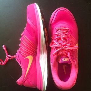 Pink Nike Dual Fusion Running Shoes